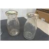 Image 2 : 7 Assorted Embossed 1 Pint Milk + Cream Bottles