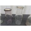 Image 3 : 7 Assorted Embossed 1 Pint Milk + Cream Bottles
