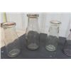 Image 4 : 7 Assorted Embossed 1 Pint Milk + Cream Bottles
