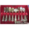 Image 2 : 55 pcs Rogers + Sons Flatware - 2 Styles in Wooden Box