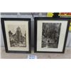 Image 1 : 2 Signed + Framed Sybil Andrews Etchings Printed with Tones- Largest 15"×17"