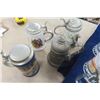 Image 3 : 15 Various Stein Mugs: Clear Glass, All Metal, Some Limited Edition 