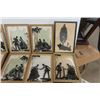 Image 4 : 12 Assorted Silhouette Pictures - some Convex Glass - Most Measure 6.5" x 8.5"