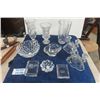 Image 1 : 10 pcs Assorted Crystal ; Vases, Bowls, Candle Sticks - 3 Signed