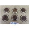 Image 3 : 6 Vintage Sterling Silver Stamped Coasters 205 Grams