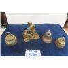 Image 5 : 3 Brass Bells with Brass Ornaments - Blacksmith