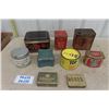 Image 1 : 9 Assorted Tins - DeLaval, Braids Tea, Top Tobacco, Old Chum Tobacco, Slades Toffee, Plus More 