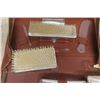 Image 4 : Vintage Grooming Kit in Leather? Bag - Brushes, Scissors, Files, Plus More 