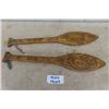 Image 1 : Pair of Decorative Wood Paddles 28'' Long -Lyle Wilson Haisla Artist,  British Columbia 