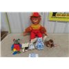 Image 1 : Vintage 25'' Stuffed Monkey Toy, 5 Ty Beannie Baby Dolls/Stuffies
