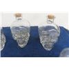 Image 3 : 6 Skull Bottles/Jars with Corks- 3 Small, 3 Medium 