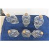 Image 6 : 6 Skull Bottles/Jars with Corks- 3 Small, 3 Medium 