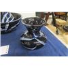 Image 3 : 4 Pieces Blue Mountain Pottery- Wash Basin and Pitcher, Vase, Smaller Vase