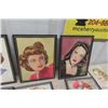 Image 4 : Art of 1930's + 40's Actresses by Manitoba Artist - 10 Framed 9" x 12" + 9 Loose