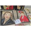 Image 5 : Art of 1930's + 40's Actresses by Manitoba Artist - 10 Framed 9" x 12" + 9 Loose