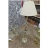 Image 3 : 4 pc Brass + Glass Table Set ; Coffee Table 16" x 36" , End Table 22" x 27", Stand 11" x 26", 