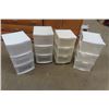 Image 1 : 4 Sterlite 3 Drawer Poly Organizers 12" x 16" x 24" 