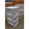 Image 2 : 4 Sterlite 3 Drawer Poly Organizers 12" x 16" x 24" 