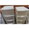 Image 4 : 4 Sterlite 3 Drawer Poly Organizers 12" x 16" x 24" 