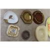 Image 3 : 16 Ashtrays + Tray; Vintage, Souvenir, Alabaster, some with Advertising