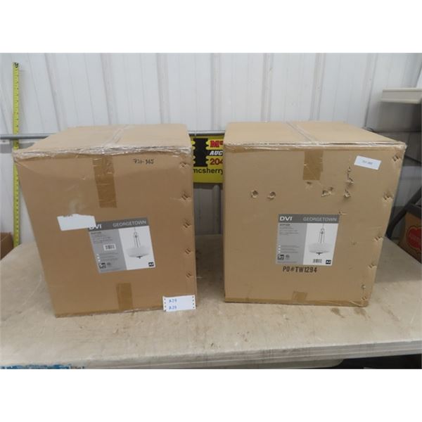 2 Georgetown DVP 7220 21" Pendant Bowl Hanging Lights -New in Boxes