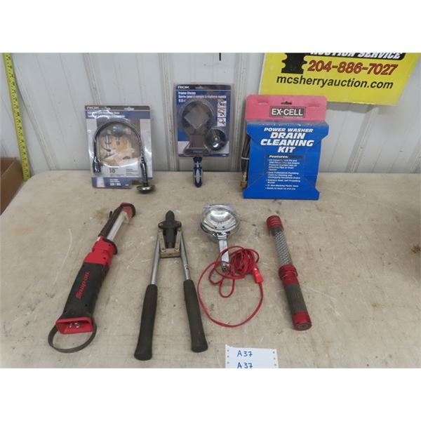 Snap On Plug in Light, Snap On Battery Operated LED Light, Chrome 12V