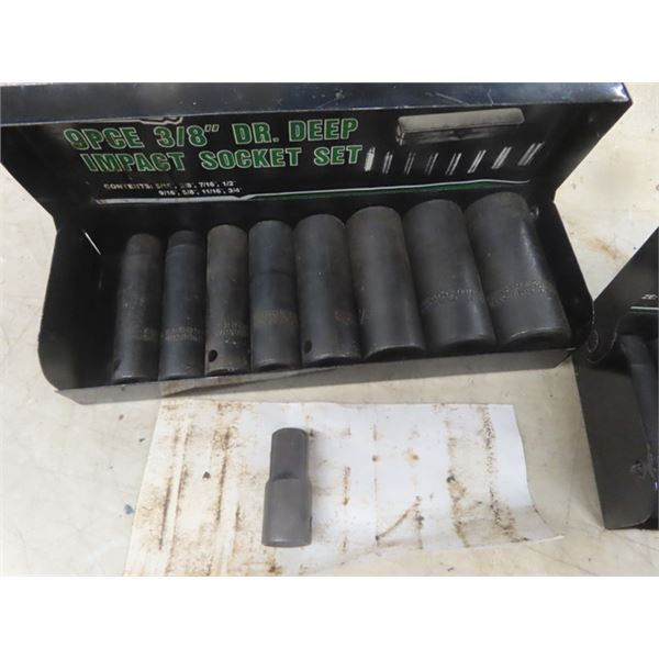 Powerfist 3/8" Drive Deep Impact Socket Sets - Standard 5/16" - 3/4" & Metric 8-19mm