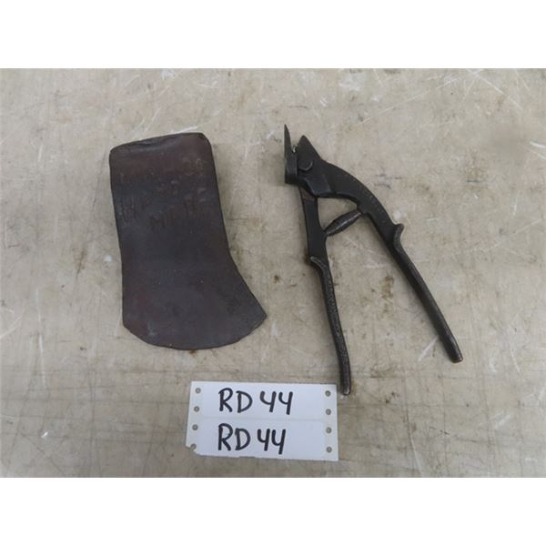ACME Steel Co. Strap Cutters + Marshall Wells Hand Made Axe Head