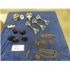 Image 1 : 3 Glass Door Handles, Ceramic Door Handles, Door Parts, 2 Porcelain + Brass Screw in 2 Way Splitters