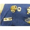 Image 6 : 3 Glass Door Handles, Ceramic Door Handles, Door Parts, 2 Porcelain + Brass Screw in 2 Way Splitters
