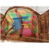 Image 3 : Large Wicker Picnic Basket with Original Utensils - Really Nice - Very Good Condition