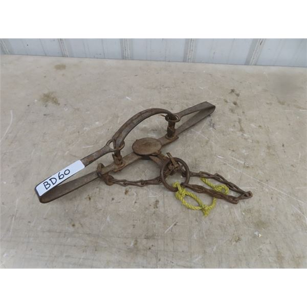 Antique Newhouse Wolf Trap #4 Double Spring 1926 - 19" Long 