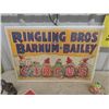 Image 2 : Vintage Circus Clown Lot; Ringing Bros. Barnum + Bailey Poster 17" x 25" , New Old Stock Metal Ring 