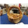 Image 6 : Vintage Mid-Century Modern Burl Bowl 6" x 19" & Burl Basket 9"x9" - Both Very Good Condition