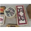 Image 6 : 5 Vintage Haida Wooden Boxes - Largest 8" x 18" , 10" Drum, 2 Wooden Totems, Boma Circular Box plus 
