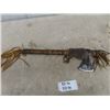 Image 7 : First Nations Tomahawk With Iron Axe Head + Wooden Handle Decorated with Rawhide Wrapping + Tassles,