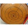 Image 5 : Giant Vintage Wooden Crokinole Board 42" Wide, with Another Multi Game Board that Includes Crokinole