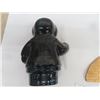 Image 3 : Huronia Pottery 7" Inuit Figure - Excellent Condition & Original Whale Bone Igloo Carving
