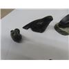 Image 3 : 4 Inuit Soapstone Carvings - 3 Are Tagged or Signed - Smallest has No Markings - All Very Good Condi