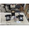 Image 1 : Antique Metal Pay Phone Box with Guts, 2 Rotary Dial Phones, 1 See- Thru Phone