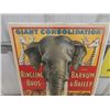 Image 2 : Vintage Barnum + Bailey Circus Poster 17" x 25" , Outstanding Color + Graphics - Excellent Condition