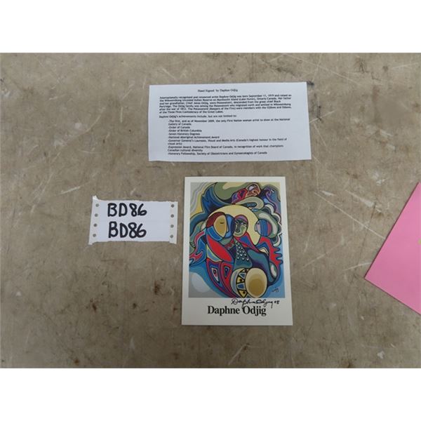 Hand Signed Daphne Odjig Gallery Program