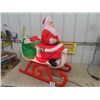 Image 1 : Large Santa Riding Sleigh Light Up Blow Mould 16"×36"×36"