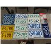 Image 1 : Assorted License Plates ; Saskatchewan, Ontario, BC, Manitoba - 7 Pairs