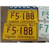 Image 3 : Assorted License Plates ; Saskatchewan, Ontario, BC, Manitoba - 7 Pairs