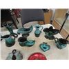 Image 4 : 21 pcs of Blue Mountain Pottery; Vases, Urns, Jug, Ashtrays + 1 Red Cowboy Hat