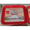 Image 3 : 7 Various Coca-Cola Trays; Red River Co-op, Picnic Cart, 1982 Calendar, Menu Girl, 1970's Re-Issue