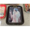 Image 6 : 7 Various Coca-Cola Trays; Red River Co-op, Picnic Cart, 1982 Calendar, Menu Girl, 1970's Re-Issue