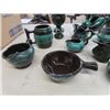 Image 2 : 24 pcs of Blue Mountain Pottery; Cups, Creamers, Bowls, Vases plus more