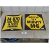 Image 1 : 2 Minneapolis Moline M-670 Tractor + M6 Tractor Paper Dealership Display Posters - 1965 19" x 19" 